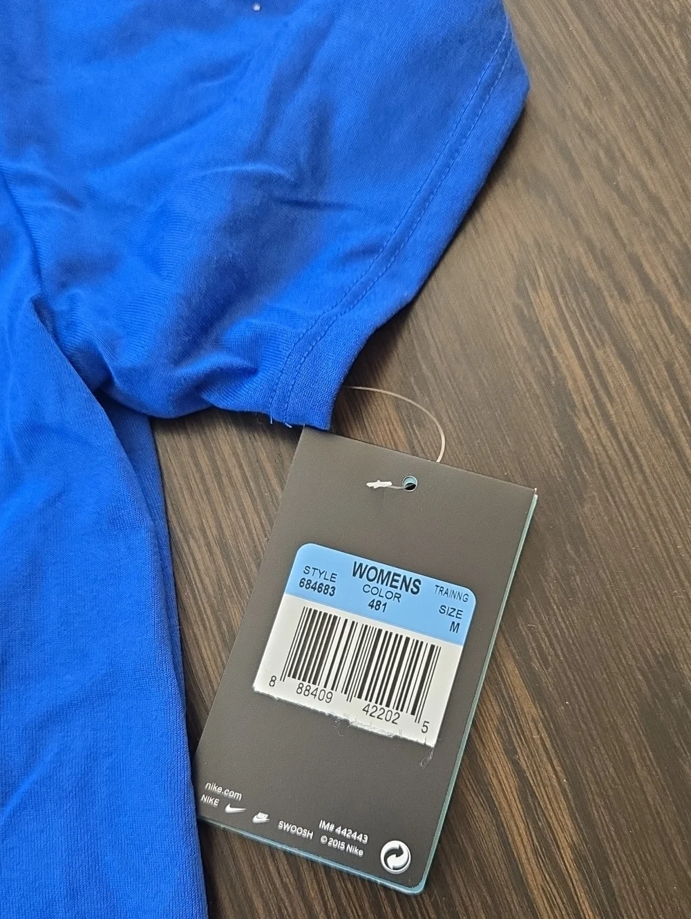Nike Womens V-Neck Dri-FIT Tee - Blue